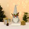 Novas decorações de Natal transfronteiriças com chifres boneca sem rosto para idosos enfeites de janela presentes infantis
