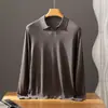 Baicai Rong Coleção Outono/Inverno 2026: Suéter de Tricô 100% Caxemira Masculino com Gola Seagull, Mangas Longas e Caimento Relaxado