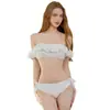 Modelo Nuevo en Stock 2026 Exclusivamente de la Fábrica Origen, Traje de Baño Bikini de Dos Piezas, Corte Ajustado, Traje de Baño de Color Sólido para Vacaciones