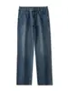 Ropa para Hombre Maple House / Novedades de Otoño: Jeans Estilo High Street Americano, Pantalones Largos Casuales Trendy para Hombre de Corte Recto Holgado Pierna Ancha