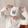 Gorro de ducha de felpa de coral para niños con diseño de dibujos animados y orejas de conejo, gorro para secar el pelo al por mayor, toalla para secar el pelo de mujer para adultos, entrega en una sola pieza