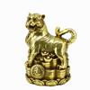 Sinais do Zodíaco em Latão Grande Cobre Rato Boi Tigre Coelho Dragão Serpente Cavalo Ovelha Macaco Galo Cão Porco Ornamentos Zodiacais de Cobre em Estoque