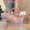 Bolso Tejido a Mano Mismo Estilo de Xiaohongshu Bolso Tejido Decorativo Bolso Tejido de Plástico Decorativo Bolso Tejido Decorativo