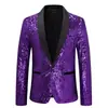 2026 Nueva Chaqueta Brillante de Comercio Exterior Transfronterizo Amazon Compra Traje de Moda de Lentejuelas para Hombre Blazer Individual