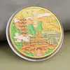 Monedas conmemorativas de ciudades, recuerdos turísticos, monedas coloridas en relieve con paisajes arquitectónicos de Beijing, Shanghái y Nanjing, monedas conmemorativas coleccionables
