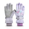 Luvas de Esqui Infantis de Inverno à Prova de Vento ao Ar Livre com Forro de Fleece Espessas Quentes Luvas de Desenho Animado para Meninos e Meninas DRST05