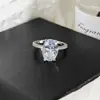 AliExpress Novo Anel de Diamante Rosa Oval Grande Europeu e Americano Joias Populares Transfronteiriças Anel para Mulheres Fonte Transfronteiriça r4588