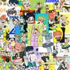 100 Peças de Adesivos de Vôlei para Jovens, Personagens Criativos de Desenho Animado Fofos Como Shoyo, Eijiro e Kenma, Adesivos Decorativos Periféricos de Anime