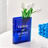 Jarrón acrílico transfronterizo para libros, jarrón acrílico personalizado, decoración del hogar, sala de estar, escritorio, caja de flores, jarrón hidropónico
