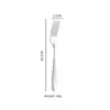 Amazon Vajilla Gruesa Estrella Diamante Acero Inoxidable 410 Cuchillo para Filete, Tenedor y Cuchara Cucharilla de Té Hotel Vajilla Occidental Juego