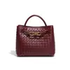 Feito sob medida na fábrica de origem, Bolsa de Mão Feminina Tecida mais vendida com Logotipo em Relevo, Bolsa Tote com Design Texturizado, Bolsa de Ombro Único Transversal