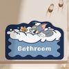 Tapete de Chão Absorvente de Água Antiderrapante para Banheiro Desenho Animado Crayon Shin-Chan Porta do Banheiro Vaso Sanitário Tapete Macio de Lama Diatomácea para os Pés
