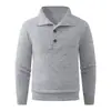 Suéter de punto casual de moda nuevo para otoño/invierno transfronterizo con media botonadura, estilo europeo y americano, camiseta interior gruesa casual para hombre