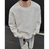 Suéter con Cuello Redondo y Textura NASA para Hombre Primavera y Otoño 2025 Nueva Moda Holgado Tallas Grandes Cachorros Atractivo Casual Camiseta Básica