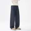 Pantalones casuales para hombre OT de mezcla de lyocell y lino, nueva colección de otoño, estilo recto holgado