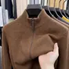 Nuevo Estilo Otoño/Invierno 2026 Cardigan Grueso Tejido de Mezcla de Cachemira y Seda Abrigo