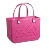 Bolsa de Praia Eva, Bolsa de Mão Elegante e Simples, Cesta de Legumes, Bolsa com Furos Estampada, Joias DIY Podem Ser Personalizadas