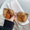Nuevas Moda Hermosas Gafas de Sol para Mujer Marco Grande Gafas Cuadradas Lisas Gafas de Sol Mismo Estilo Hombres y Mujeres Fotografía Callejera En Vivo Hombres y Mujeres Marea