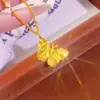 Colgante de Mariposa de Cristal de Hielo de Latón Chapado en Oro, Mismo Estilo que en las Joyerías, Collar de Mujer Moderno y Exquisito, Cadena Ligera de Lujo para la Clavícula