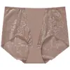 Pantaletas de encaje sin costuras Xiaotianer para mujer, transpirables, talla grande, huecas, con empalme de seda helada, sexys, entrepierna de algodón puro, bragas para mujer