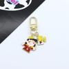 Chaveiro de metal fofo com desenho animado do Snoopy, presente requintado para casal, pingente para mochila escolar, chaveiro criativo
