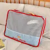 Bolsa de Viaje de Cuadros de Dibujos Animados, Bolsa de Almacenamiento Portátil para Viajes, Ropa, Ropa Interior, Organizador de Zapatos, Bolsa de Equipaje