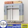 Guarda-roupa de aço de porta dupla extra-espesso, guarda-roupa simples, guarda-roupa de quarto extra-grande estilo chinês, guarda-roupa de cabeceira, armário de armazenamento e organização
