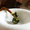 Original Nueva Moda Versátil Chapado en Oro Ámbar Esmalte Colorido Calabaza Cadena para Suéter Lujo Ligero Gama Alta Collar Largo para Mujer