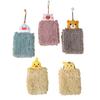 Toalla de Mano Grande Absorbente de Chenilla de Secado Rápido Colgante de Dibujos Animados para Hogar Cocina y Baño, Material de Chenilla