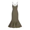 Vestido sexy de cola de pez cruzada sin espalda para principios de primavera de 2024, vestido largo para vacaciones en la playa, vestido sexy a la cadera para chicas calientes