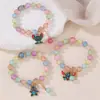 Pulsera de Niños de Dibujos Animados Femenina Princesa Cuentas de Vidrio Linda Niña Pulsera de Bebé Joyería para Estudiantes Pulsera Joyería