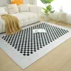 Alfombra Minimalista Italiana de Lujo Ligero Líneas Alfombrilla Lisa para Sala de Estar Estilo Wabi-Sabi Alfombra para Sofá Mesa de Café Alfombra para Dormitorio Mesita de Noche