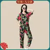 Roupas de tecido com flores grandes do Nordeste roupão matinal festa de aniversário celebridade da internet madrinhas amigas do sexo feminino giro de duas pessoas pijama traje de performance para irmãs