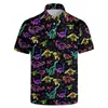 Camisa Polo para Hombre Camisa de Golf Divertida Camisa Polo Hawaiana Camisa Polo Divertida de Playa de Verano