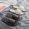 Pantuflas para Uso en Casa en Todas las Estaciones, Pantuflas de Cuero Suave para Pareja para Piso de Madera en Interiores, Pantuflas Silenciosas Frescas para Hombre, Antideslizantes