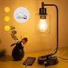 Lámpara de Mesa de Codo de Cristal con Carga USB Popular Transfronteriza Personalizada Estilo Industrial Atenuación con Perilla Lámpara de Mesa de Noche para Dormitorio