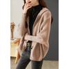 Elegante Versátil Tricô Cardigã Casaco para Mulheres 2025 Outono e Inverno Novo Estilo Coreano Cor Sólida Solto Casual