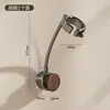Suporte de secador de cabelo com ventosa, instalação sem furos, prateleira giratória para secador de cabelo para o banheiro, suporte de secador de cabelo preguiçoso montado na parede