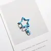 Chaveiro de estrela de cinco pontas colorido Acessórios DIY feitos à mão com fecho lagosta, disponível em várias cores
