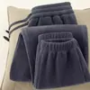 Calça de Moletom Masculina Direto da Fábrica Outono Inverno Juventude Fleece Dupla Face Joggers Versátil Esportiva Engrossada Atacado