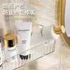 Prateleira de Armazenamento para Banheiro Lavabo Montada na Parede Adesivo Forte Banheiro Vaso Sanitário Sem Furos Balde de Armazenamento para Cosméticos de Mesa