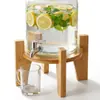 Soporte Dispensador de Bebidas de Bambú y Madera Transfronterizo Enfriador de Vino para Fiesta Cubo de Agua Fría Base Soporte para Jugos Bandeja de Madera Modelo Idéntico a Amazon