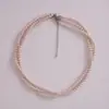 Collar choker estilo Xiaoxiang de perlas de imitación 4 mm cuentas de mijo tres capas apiladas cadena de clavícula cadena de bolas multicapa collar de bolas