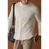 Camisa de Punto Vertical Acanalado Transpirable con Cremallera para Hombre, Estilo Business Casual, Nueva Colección Primavera 2026, Top Casual Resistente al Desgaste