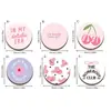 Série de Porta-Copos de Madeira Rosa Girly Laço Quatro Estações 2D Resistente ao Calor para Café e Chá Conjunto Antiderrapante