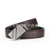 Cinturón para Hombre Casual de Negocios Doble Línea Hebilla Automática Cinturón Hebilla de Hierro Láser Cinturón para Pantalones Suministro Transfronterizo