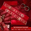 Cinto vermelho de dote da noiva de casamento, cinto símbolo de riqueza do noivo, suprimentos de casamento de alta qualidade bordados com dinheiro
