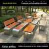 Bancada ao ar livre Park Chair aço inoxidável encosto cadeira jardim pátio banco anti-corrosão cadeira quadrada durável