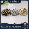 Botones para Ropa de Metal Lana Floral Cosidos a Mano Chaqueta Traje Estilo Retro Chanel Accesorios