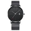 Explosões de comércio exterior relógio masculino ultrafino calendário simples moda malha relógio de quartzo relógio de estudante fabricantes em estoque